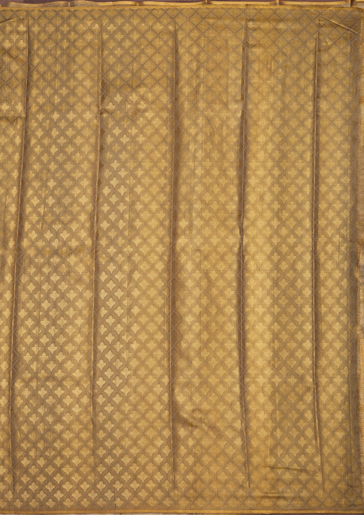 Beige Zariwork Pure Silk Saree-Koskii