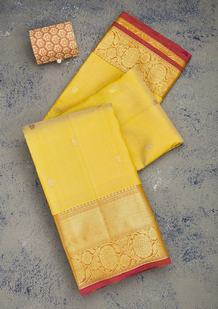 Beige Zariwork Pure Silk Saree-Koskii
