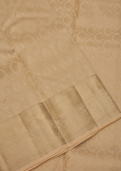 Beige Zariwork Pure Silk Saree