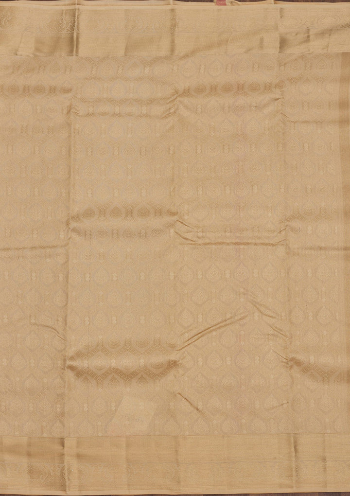 Beige Zariwork Pure Silk Saree