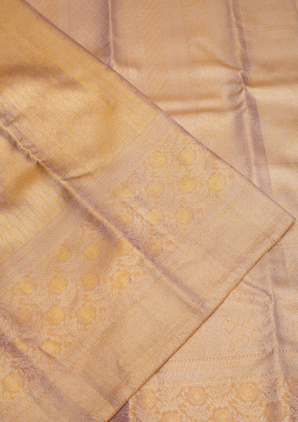 Beige Zariwork Pure Silk Saree