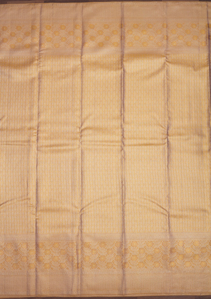 Beige Zariwork Pure Silk Saree
