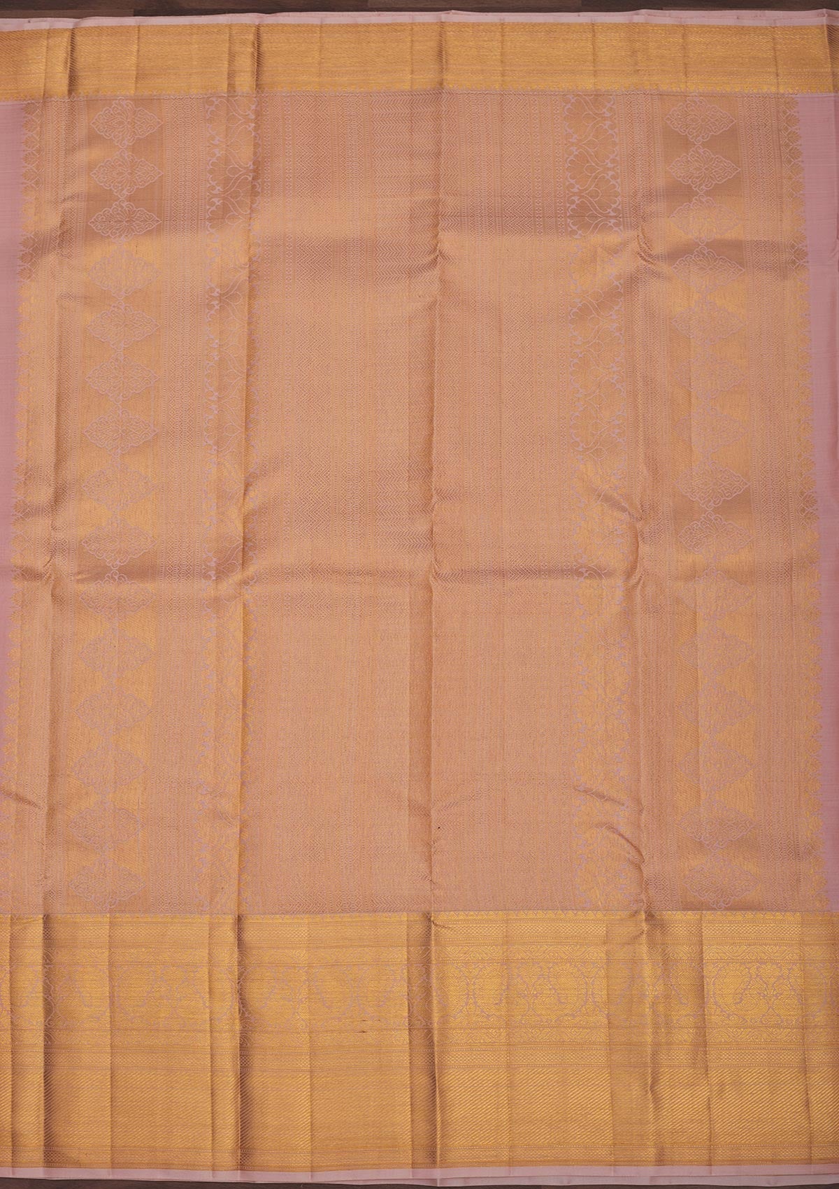 Beige Zariwork Pure Silk Saree
