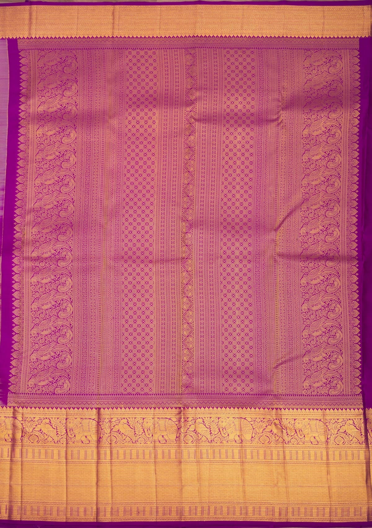 Beige Zariwork Pure Silk Saree