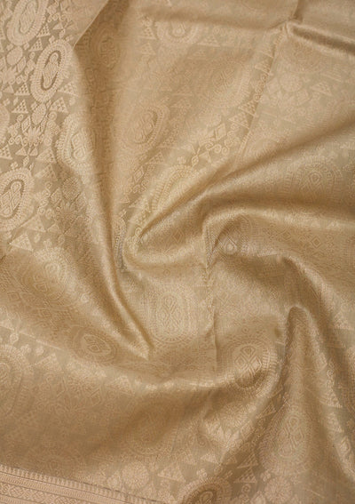 Beige Zariwork Pure Silk Saree