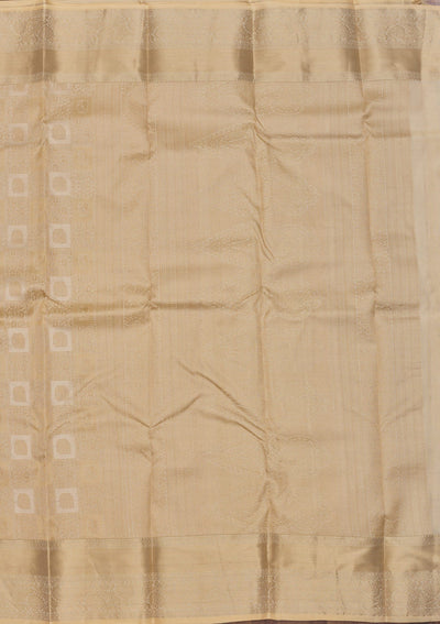 Beige Zariwork Pure Silk Saree