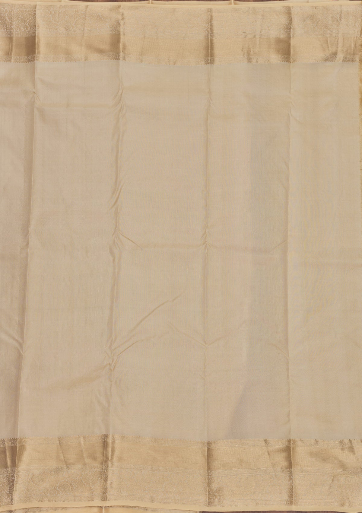 Beige Zariwork Pure Silk Saree
