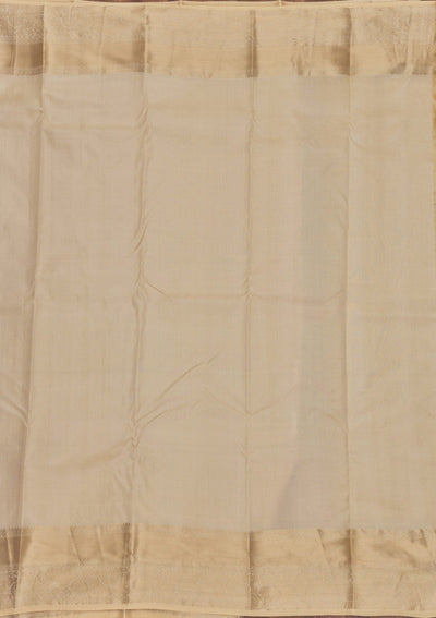 Beige Zariwork Pure Silk Saree