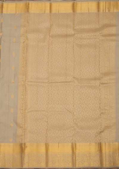 Beige Zariwork Pure Silk Saree