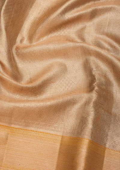 Beige Zariwork Pure Silk Saree