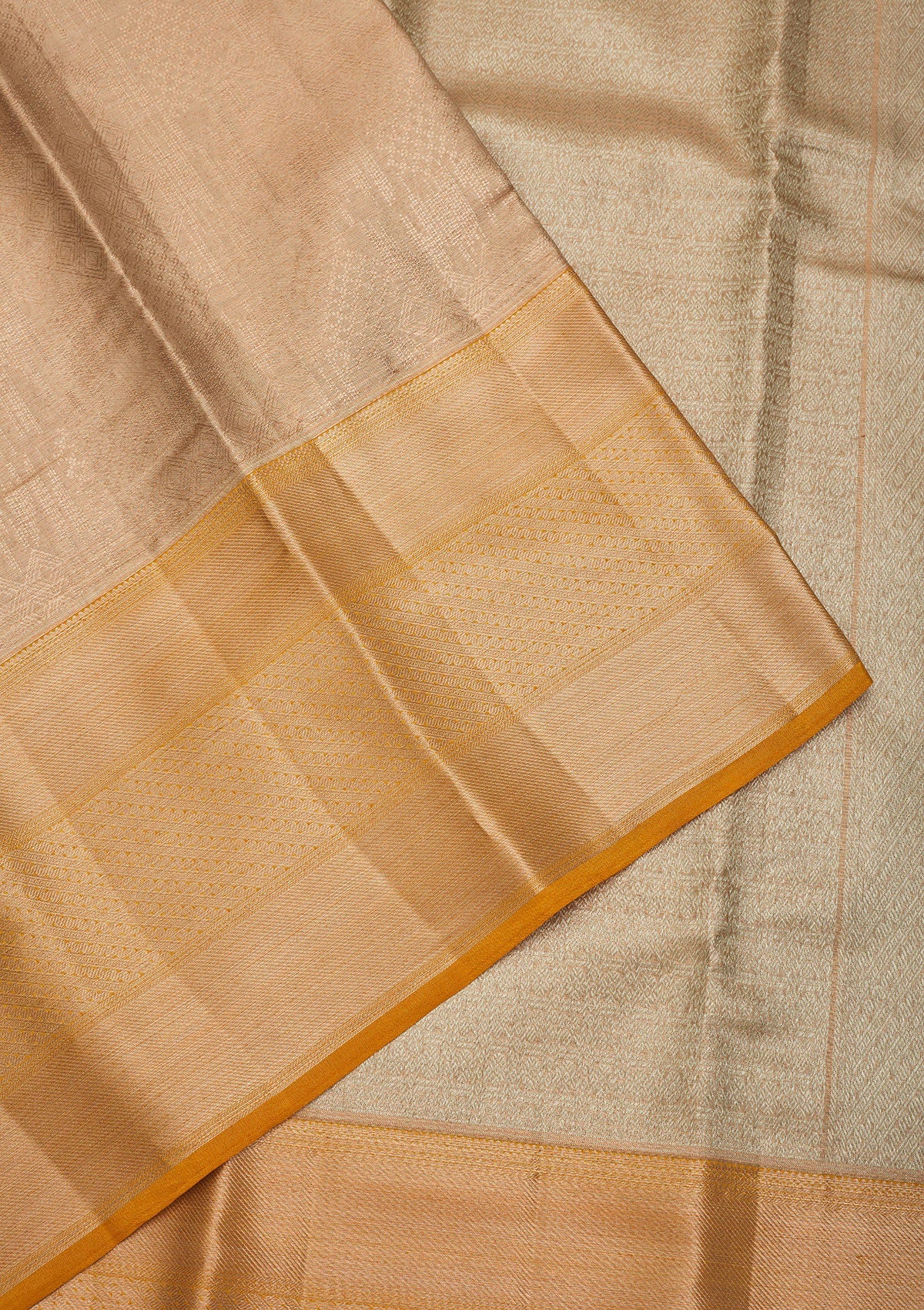 Beige Zariwork Pure Silk Saree