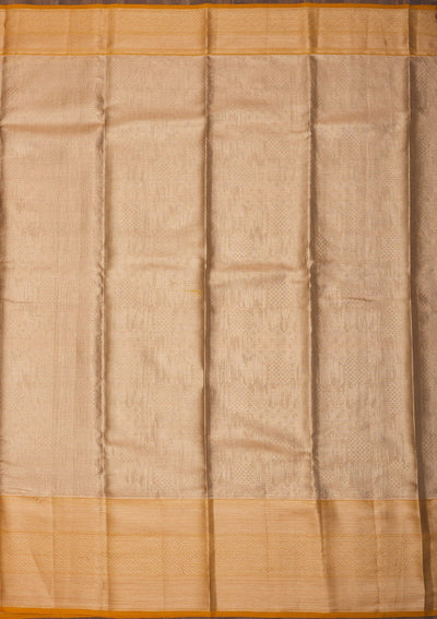 Beige Zariwork Pure Silk Saree