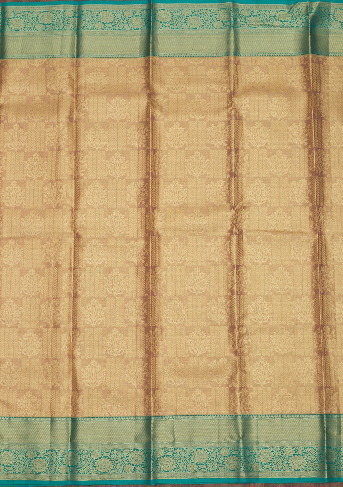 Beige Zariwork Pure Silk Saree