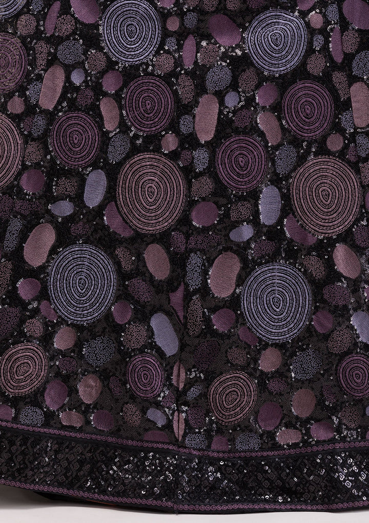 Black Cutdana Net Gown-Koskii