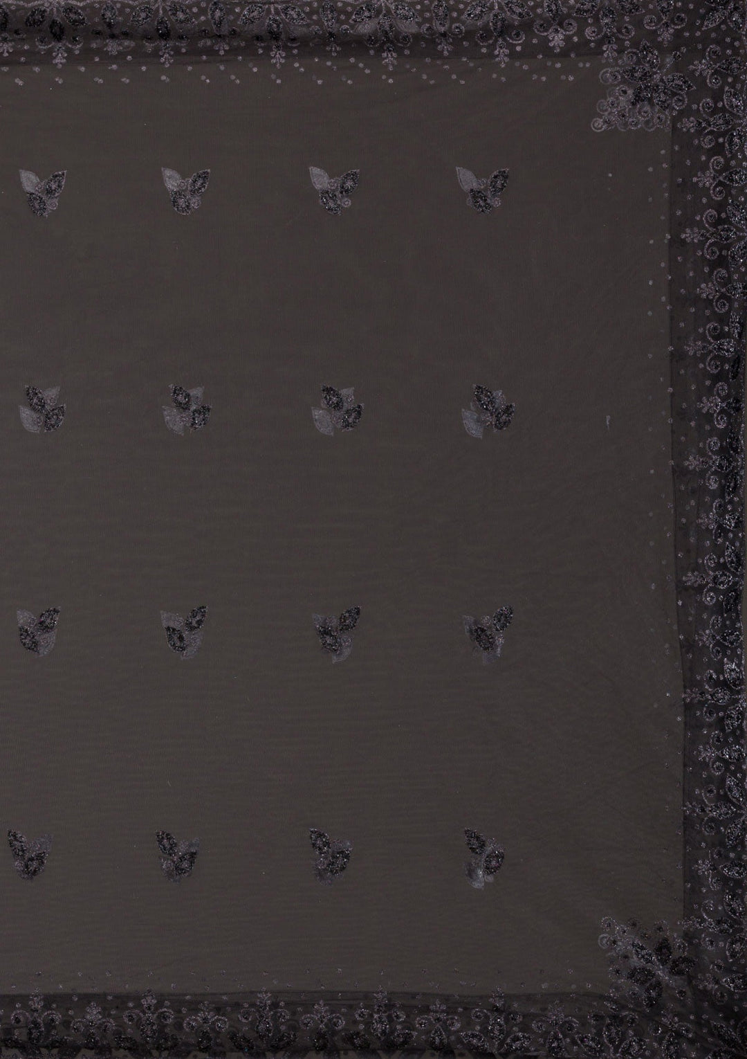 Black Cutdana Net Gown-Koskii