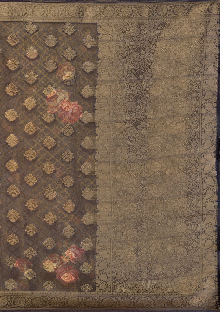 Baby Pink Stonework Tissue Designer Saree-Koskii