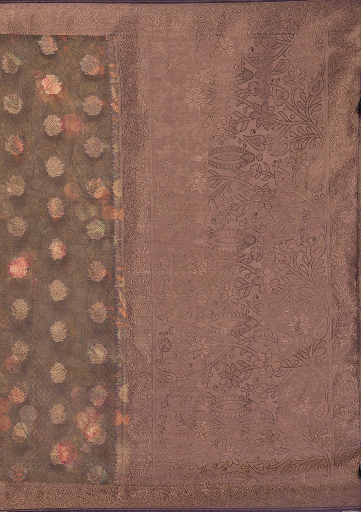 Sky Blue Zariwork Georgette Designer Saree-Koskii
