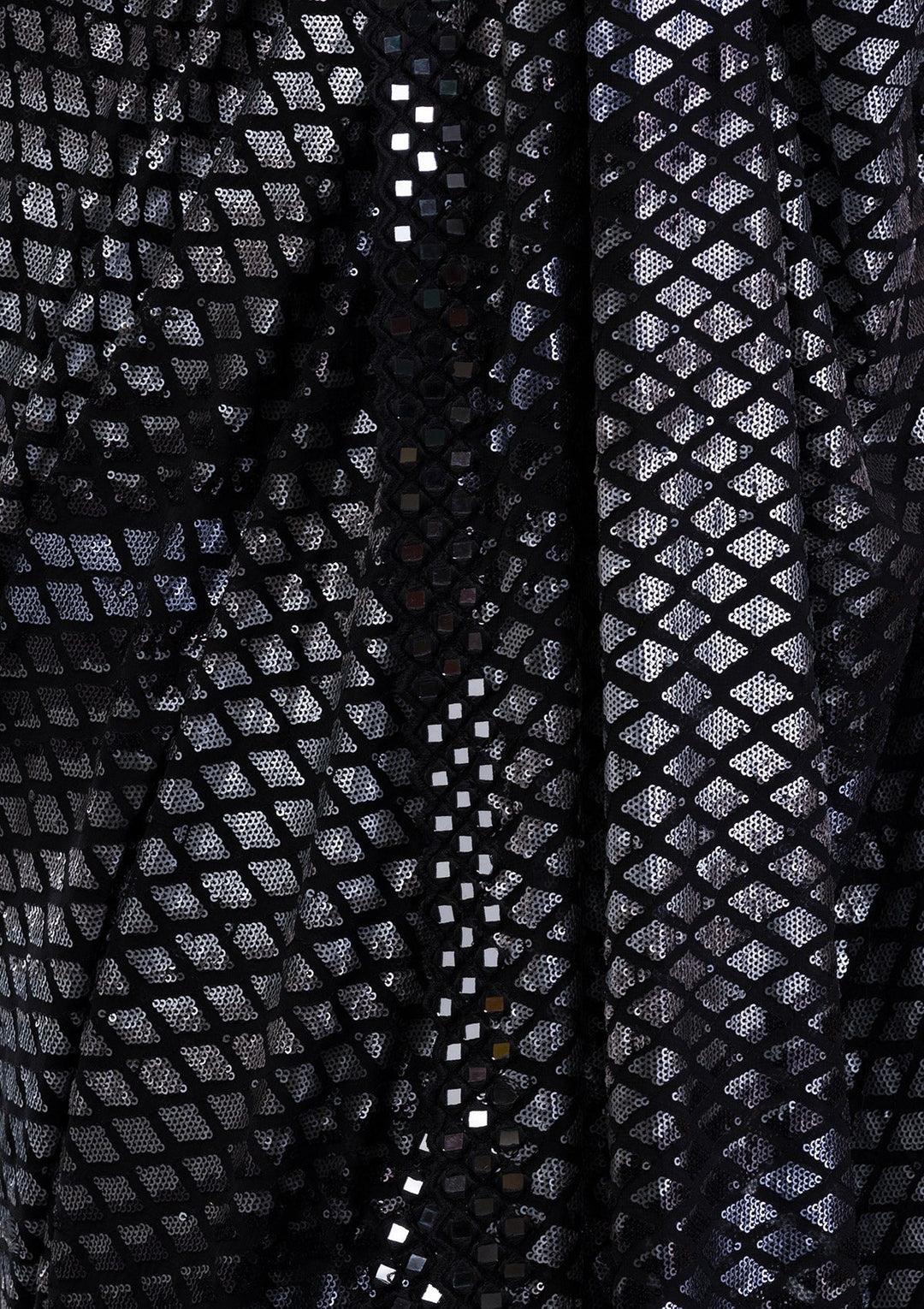 Black Sequins Georgette Saree-Koskii