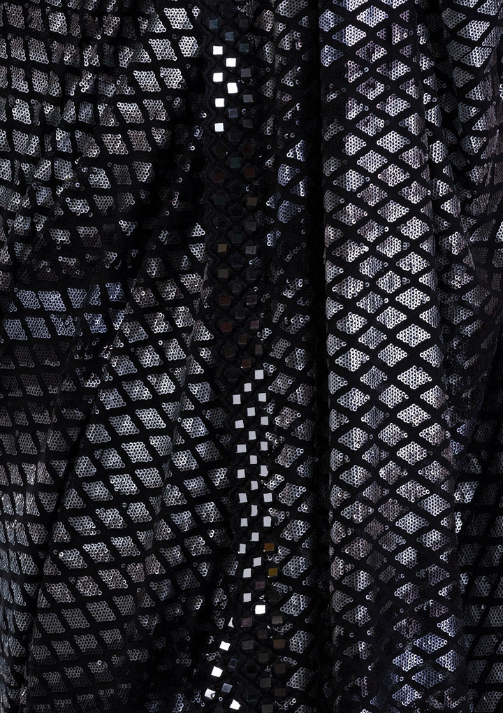 Black Sequins Georgette Saree-Koskii