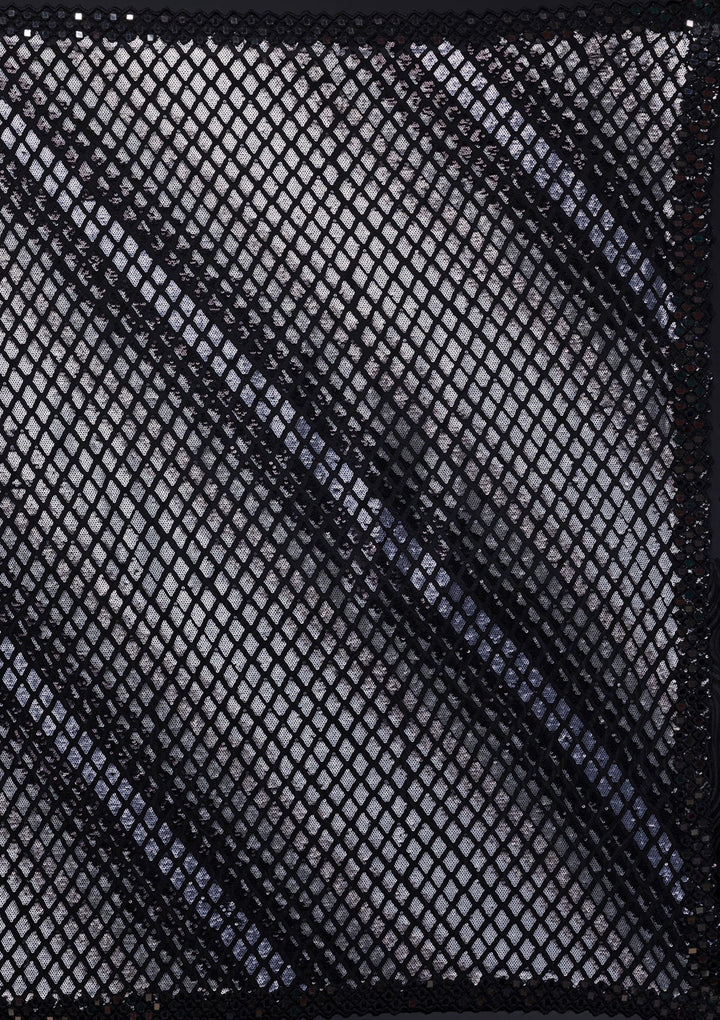 Black Sequins Georgette Saree-Koskii