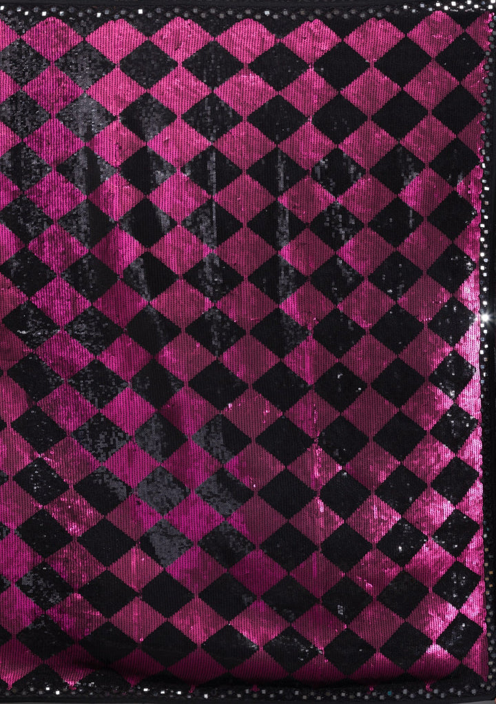 Black Sequins Georgette Saree-Koskii