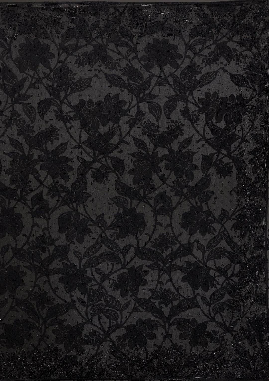 Black Stonework Georgette Saree-Koskii