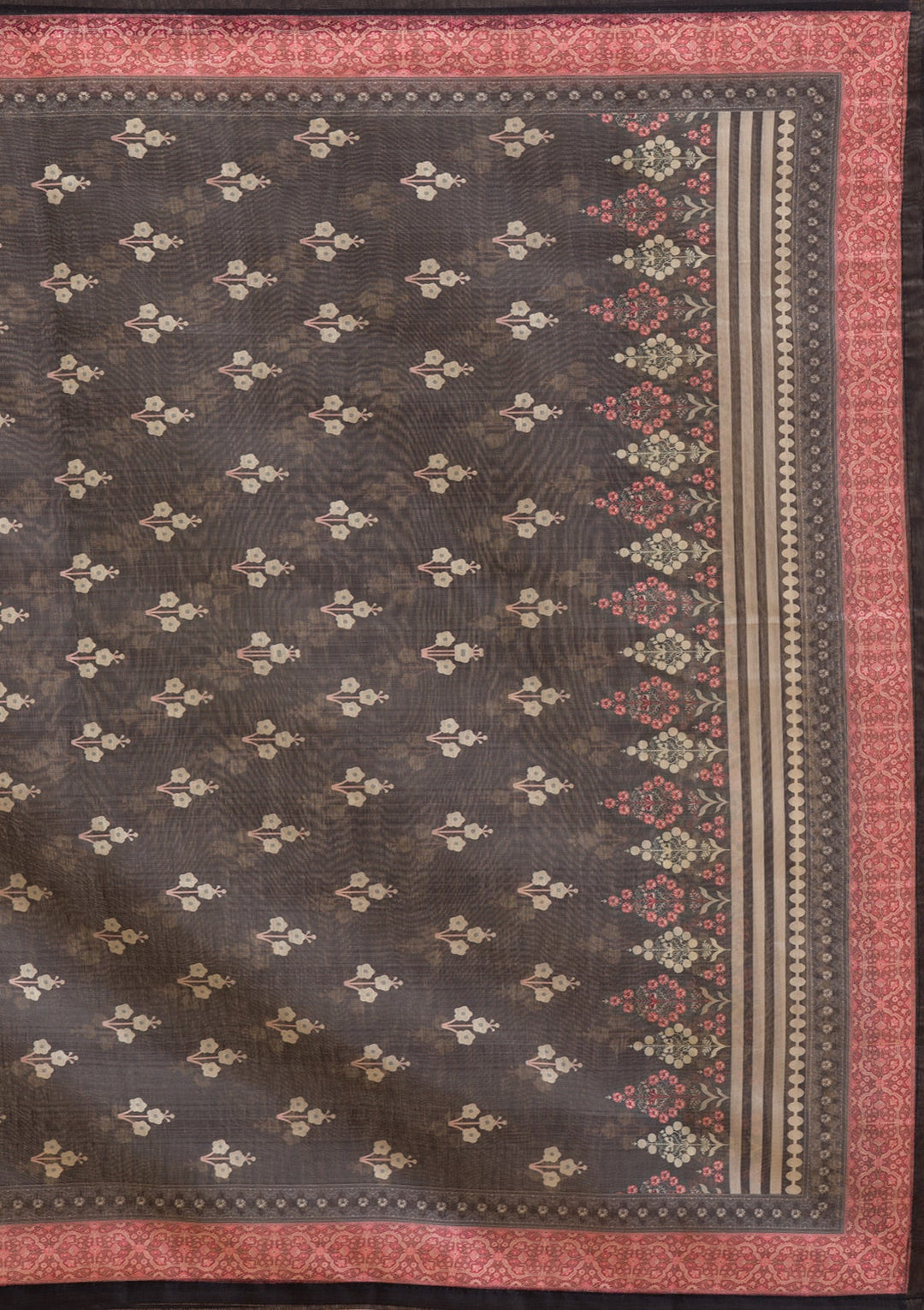 Black Threadwork Chanderi Readymade Salwar Suit-Koskii