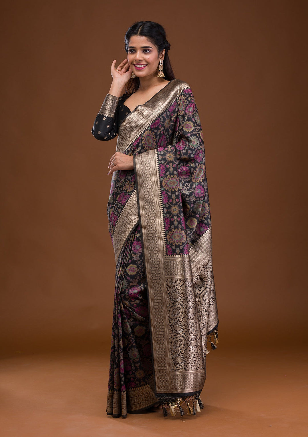 Sky Blue Chikankari Georgette Designer Saree-Koskii