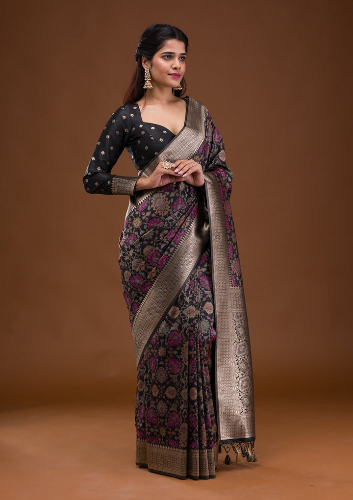 Sky Blue Chikankari Georgette Designer Saree-Koskii
