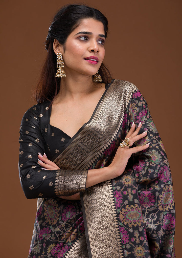 Sky Blue Chikankari Georgette Designer Saree-Koskii