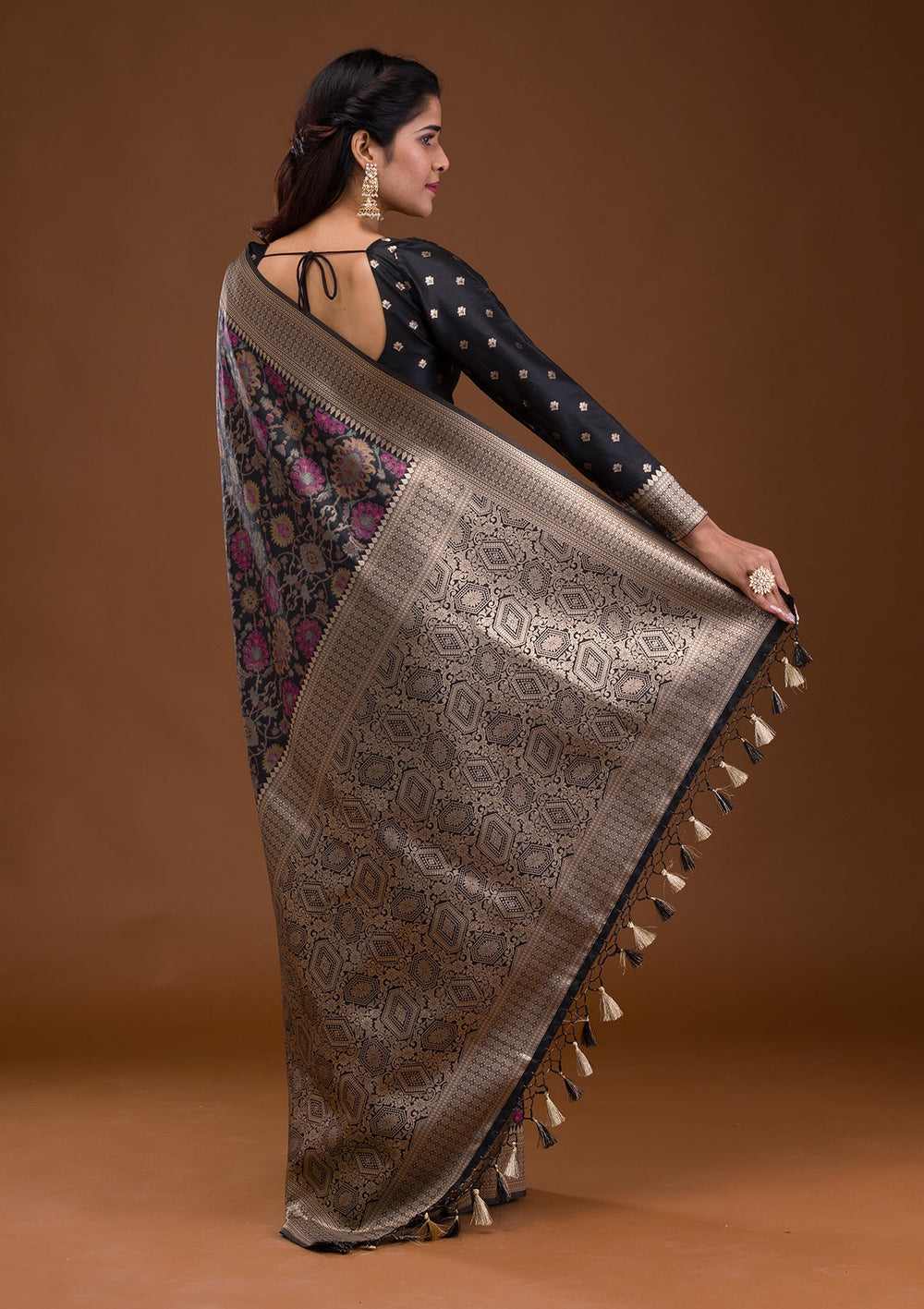 Sky Blue Chikankari Georgette Designer Saree-Koskii