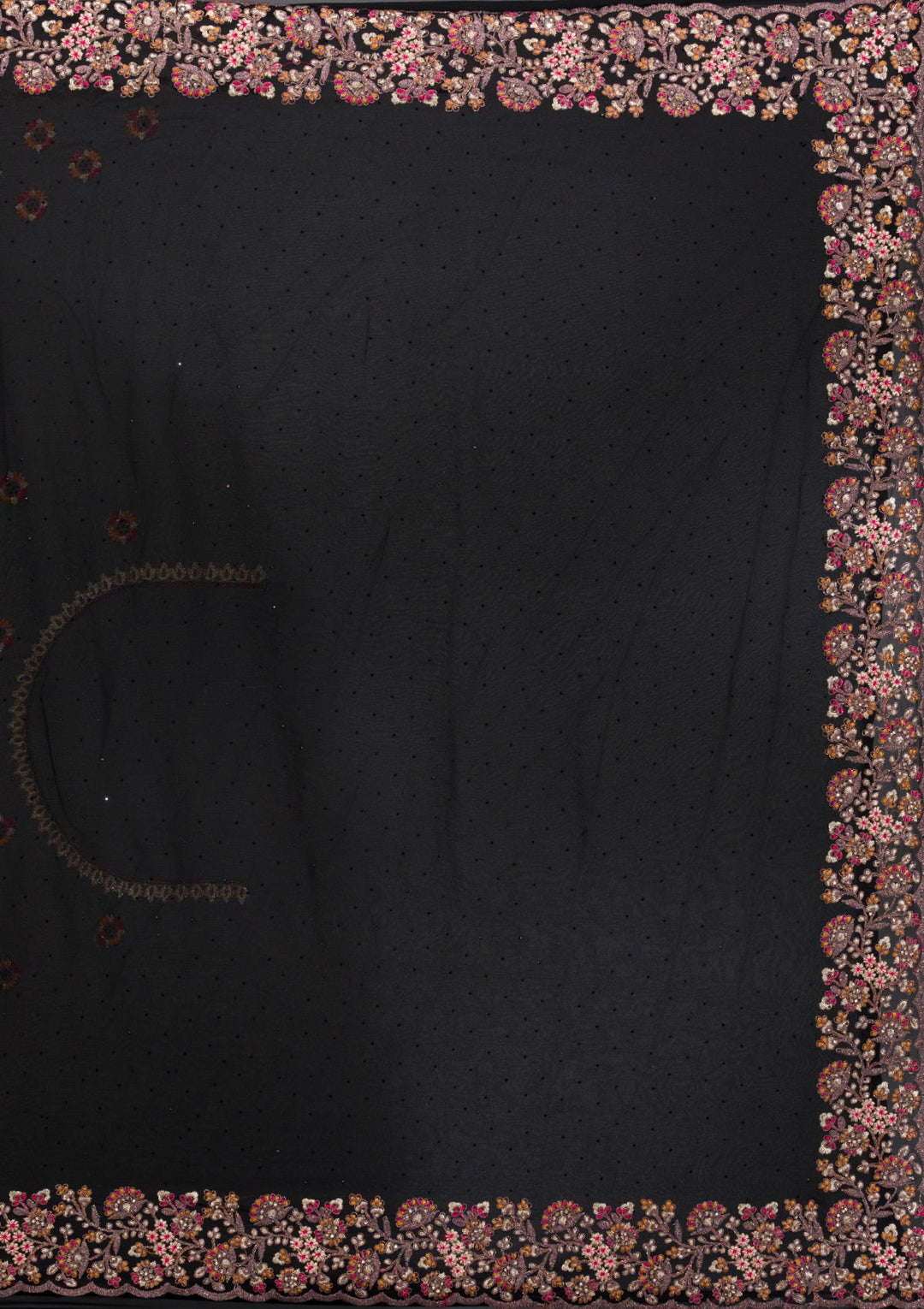 Black Zariwork Georgette Saree-Koskii