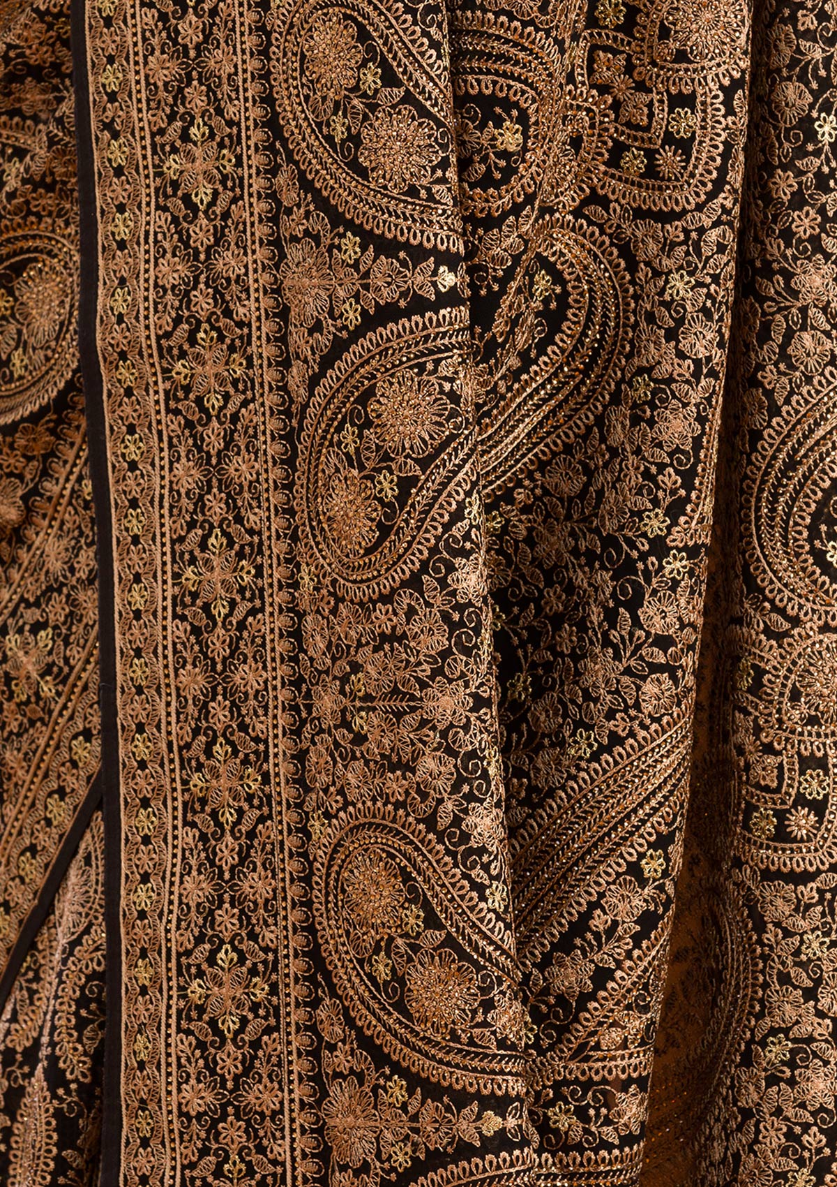 Black Zariwork Georgette Saree