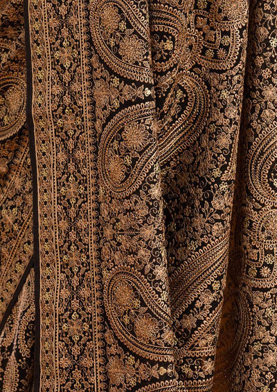 Black Zariwork Georgette Saree
