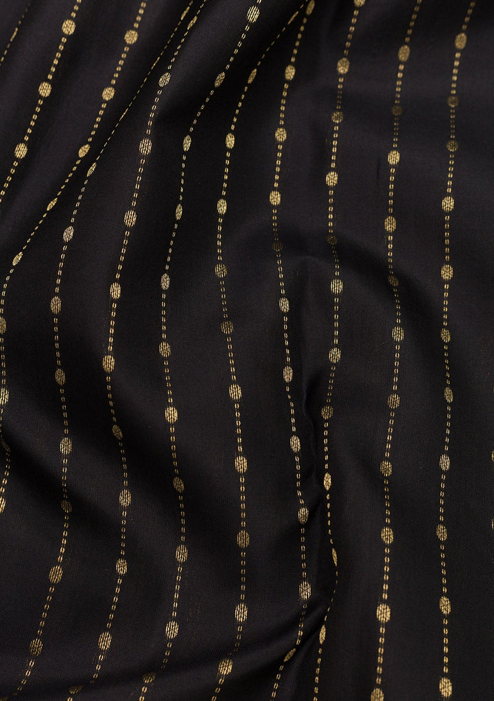 Black Zariwork Pure Silk Saree-Koskii