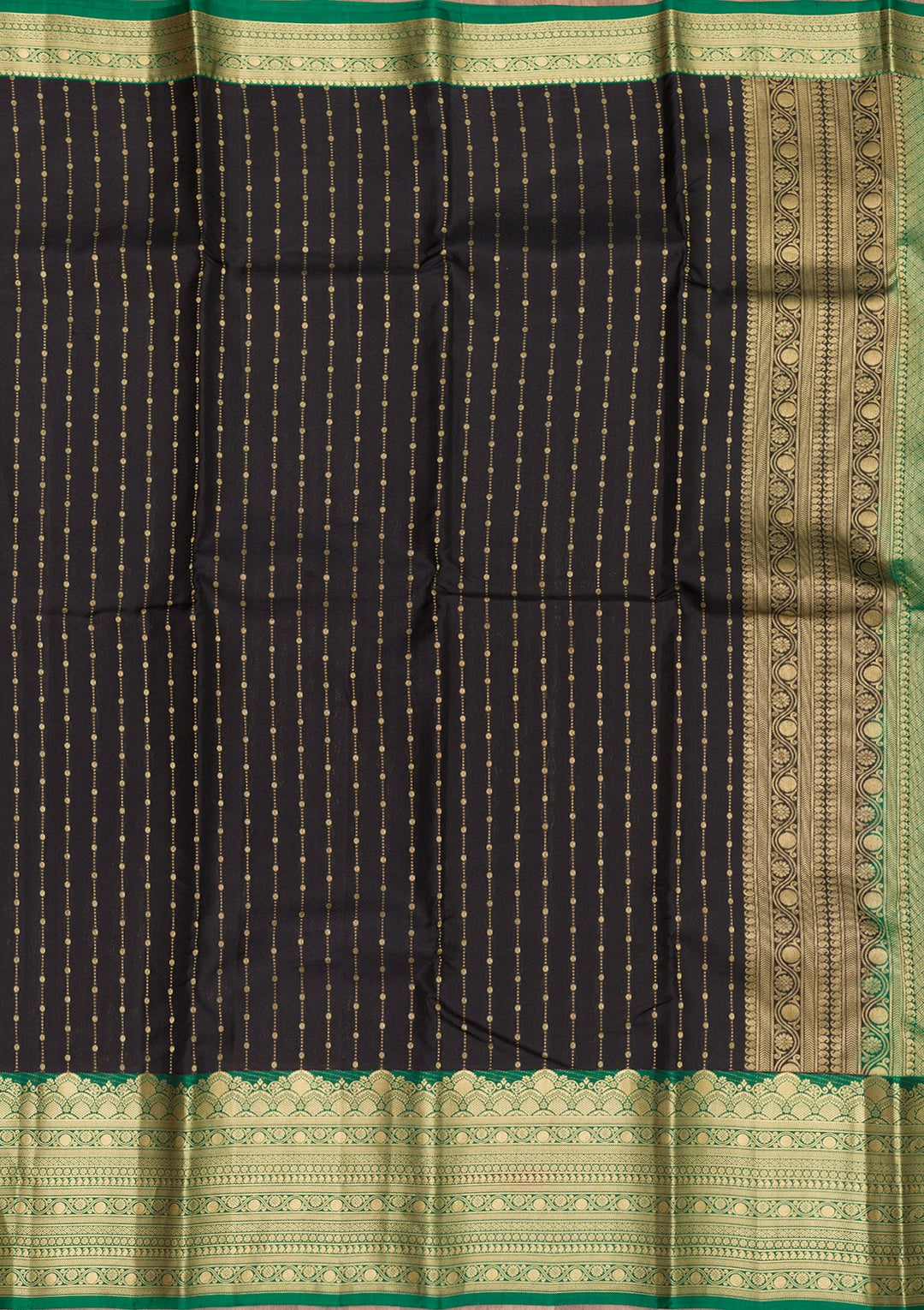 Black Zariwork Pure Silk Saree-Koskii
