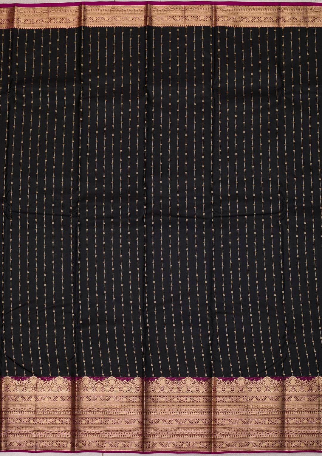 Black Zariwork Pure Silk Saree-Koskii