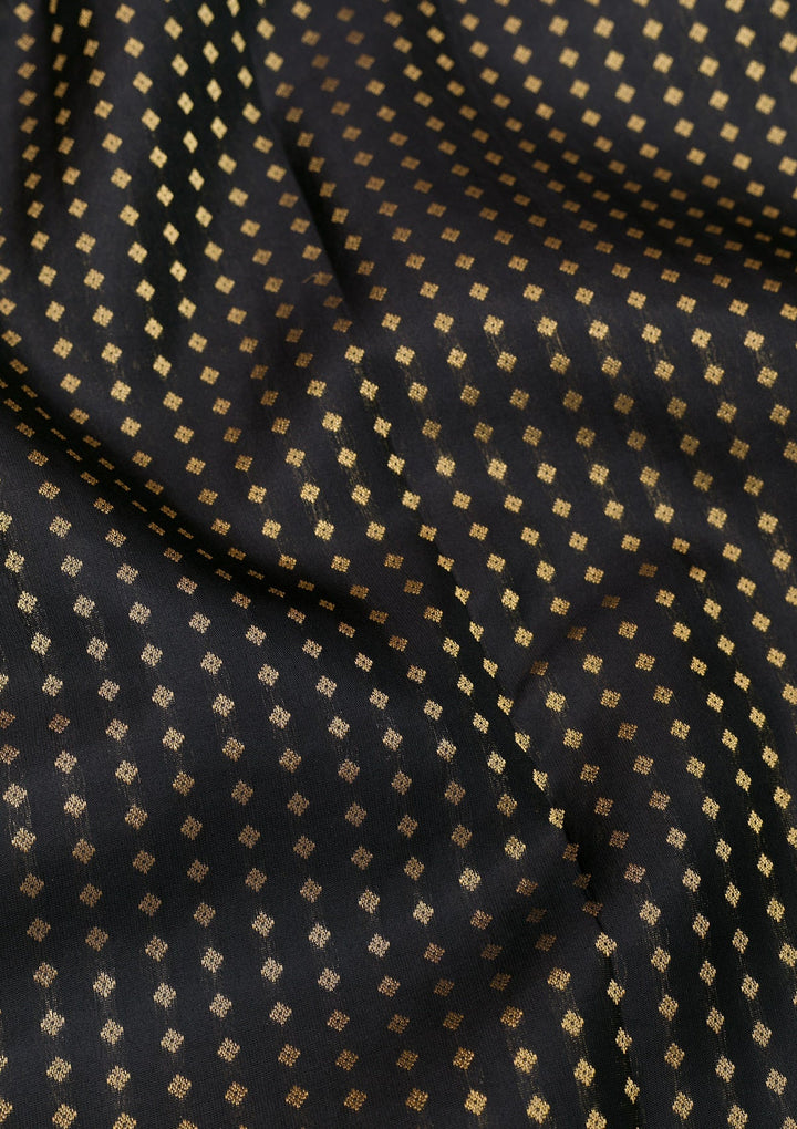 Black Zariwork Pure Silk Saree-Koskii