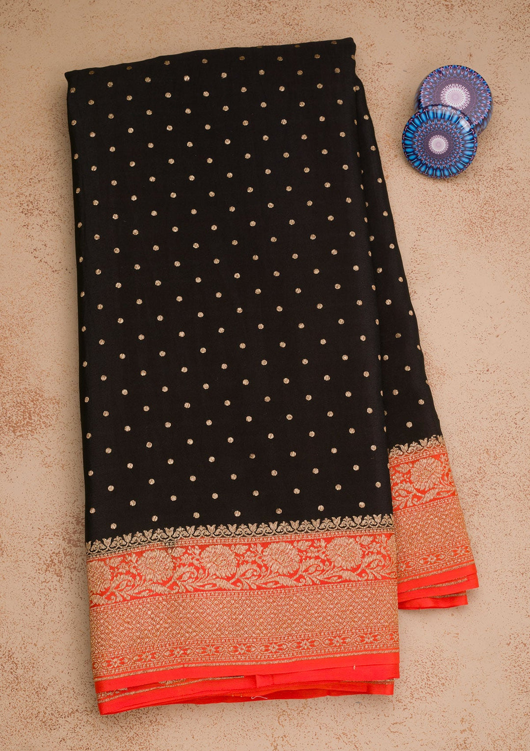 Black Zariwork Pure Silk Saree-Koskii