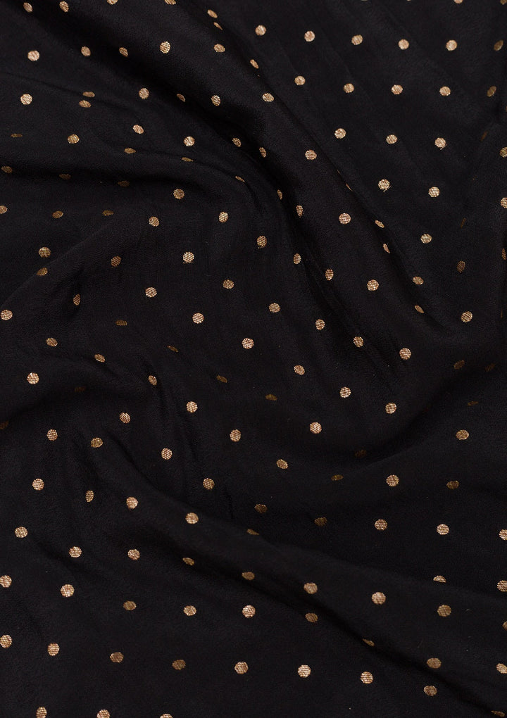 Black Zariwork Pure Silk Saree-Koskii