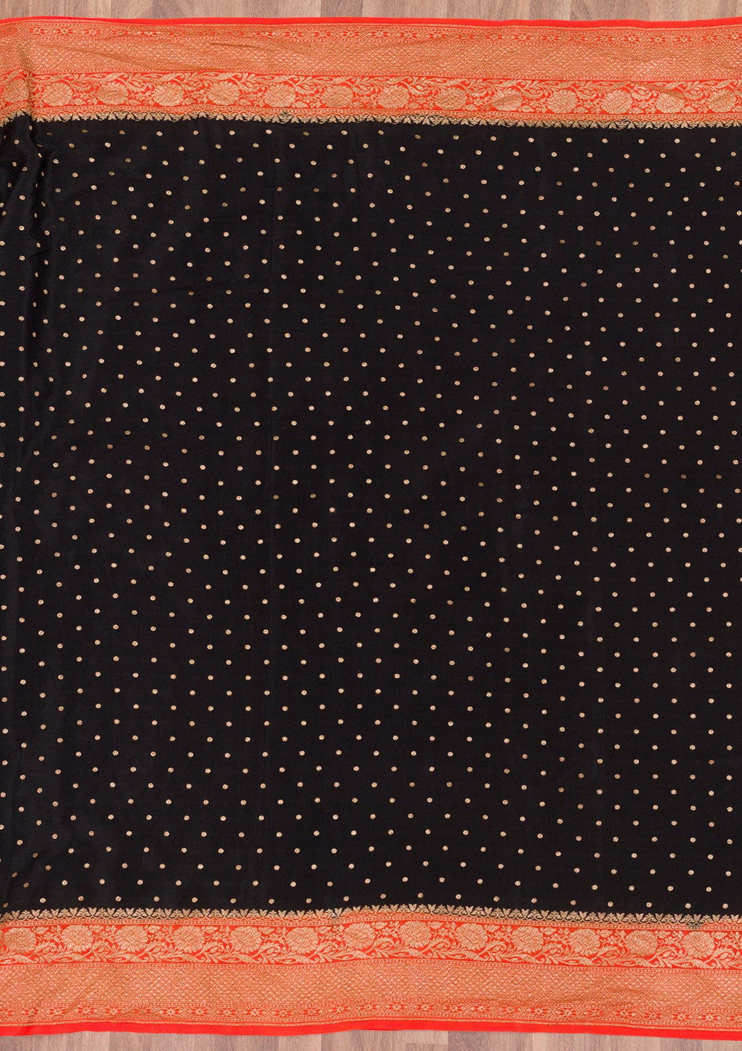 Black Zariwork Pure Silk Saree-Koskii