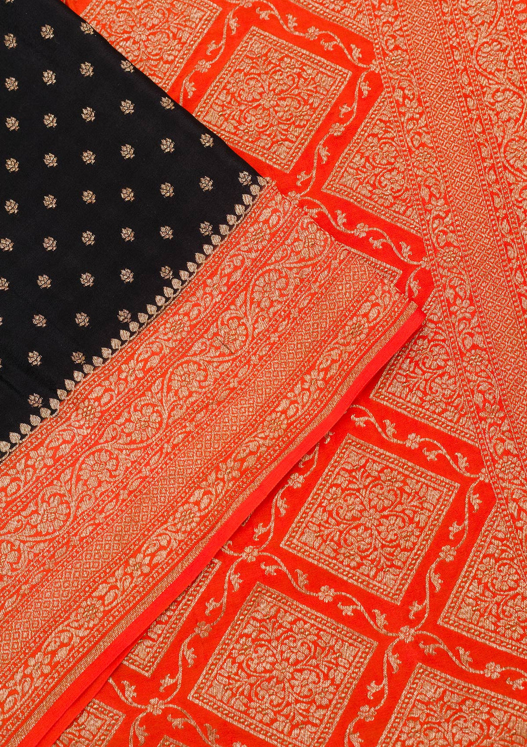 Black Zariwork Pure Silk Saree-Koskii