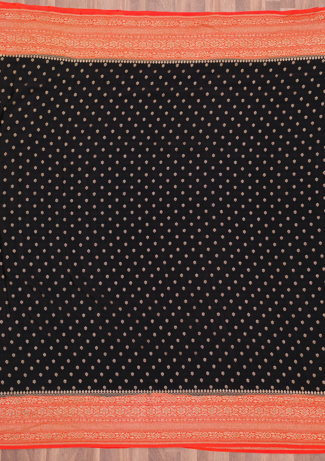 Black Zariwork Pure Silk Saree-Koskii