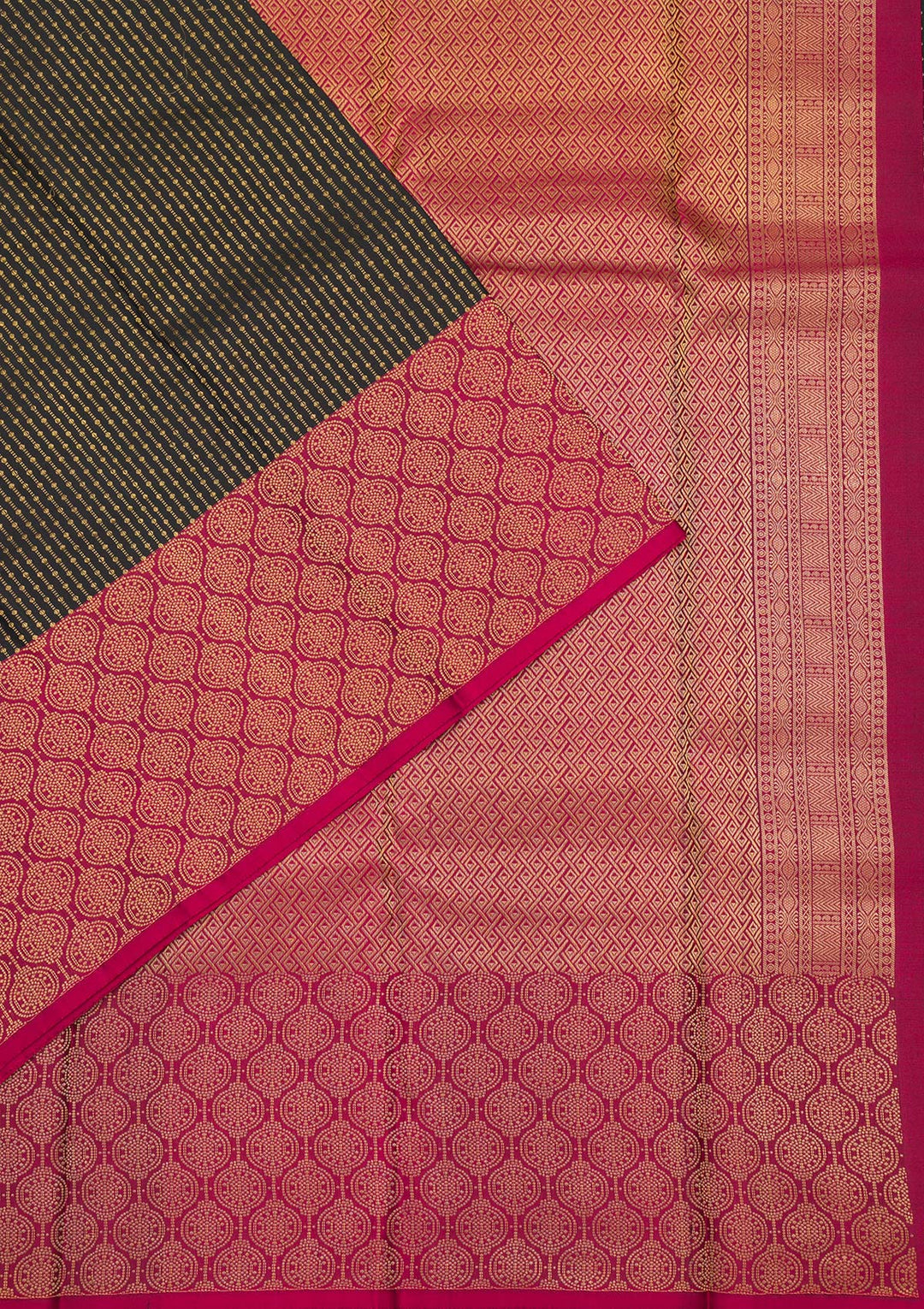 Black Zariwork Pure Silk Saree-Koskii