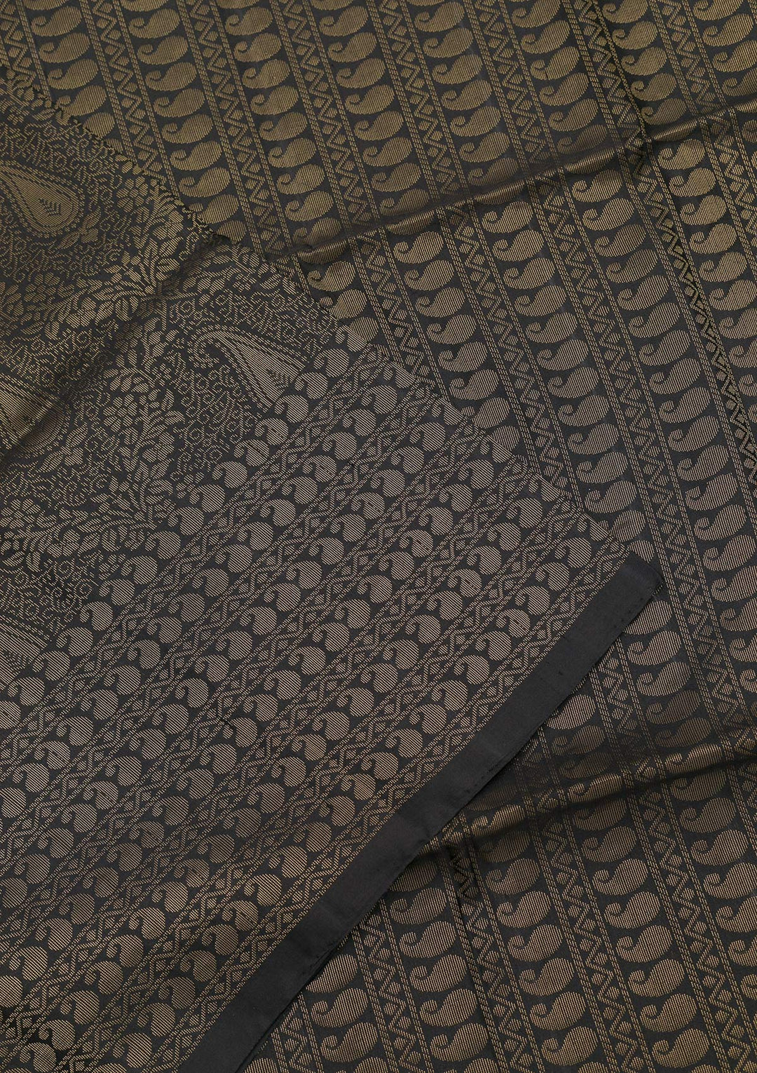 Black Zariwork Pure Silk Saree-Koskii