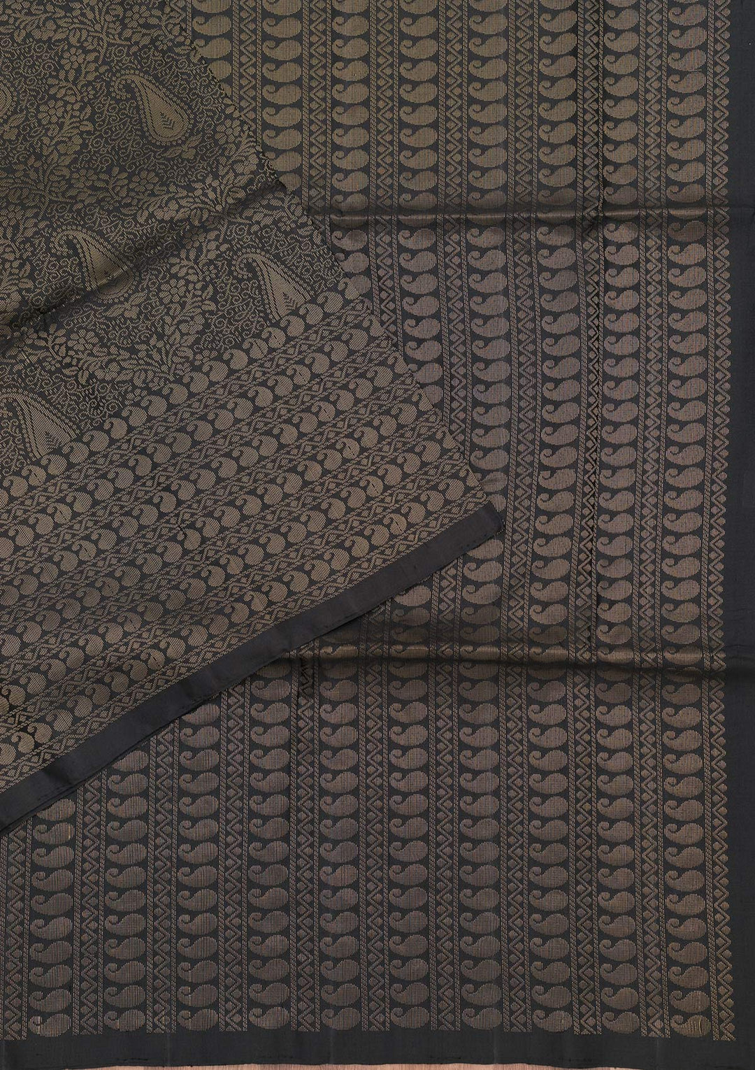 Black Zariwork Pure Silk Saree-Koskii