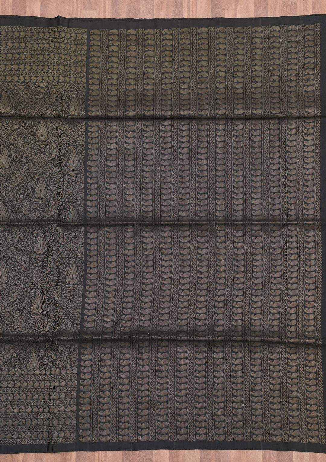 Black Zariwork Pure Silk Saree-Koskii