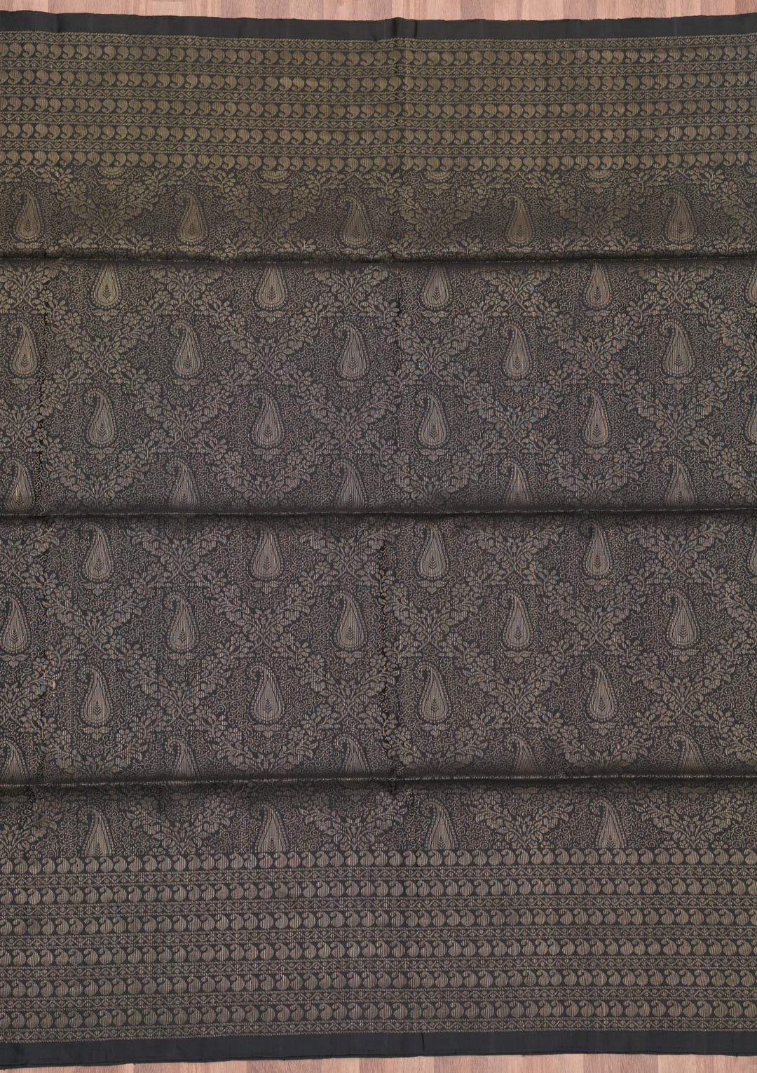 Black Zariwork Pure Silk Saree-Koskii