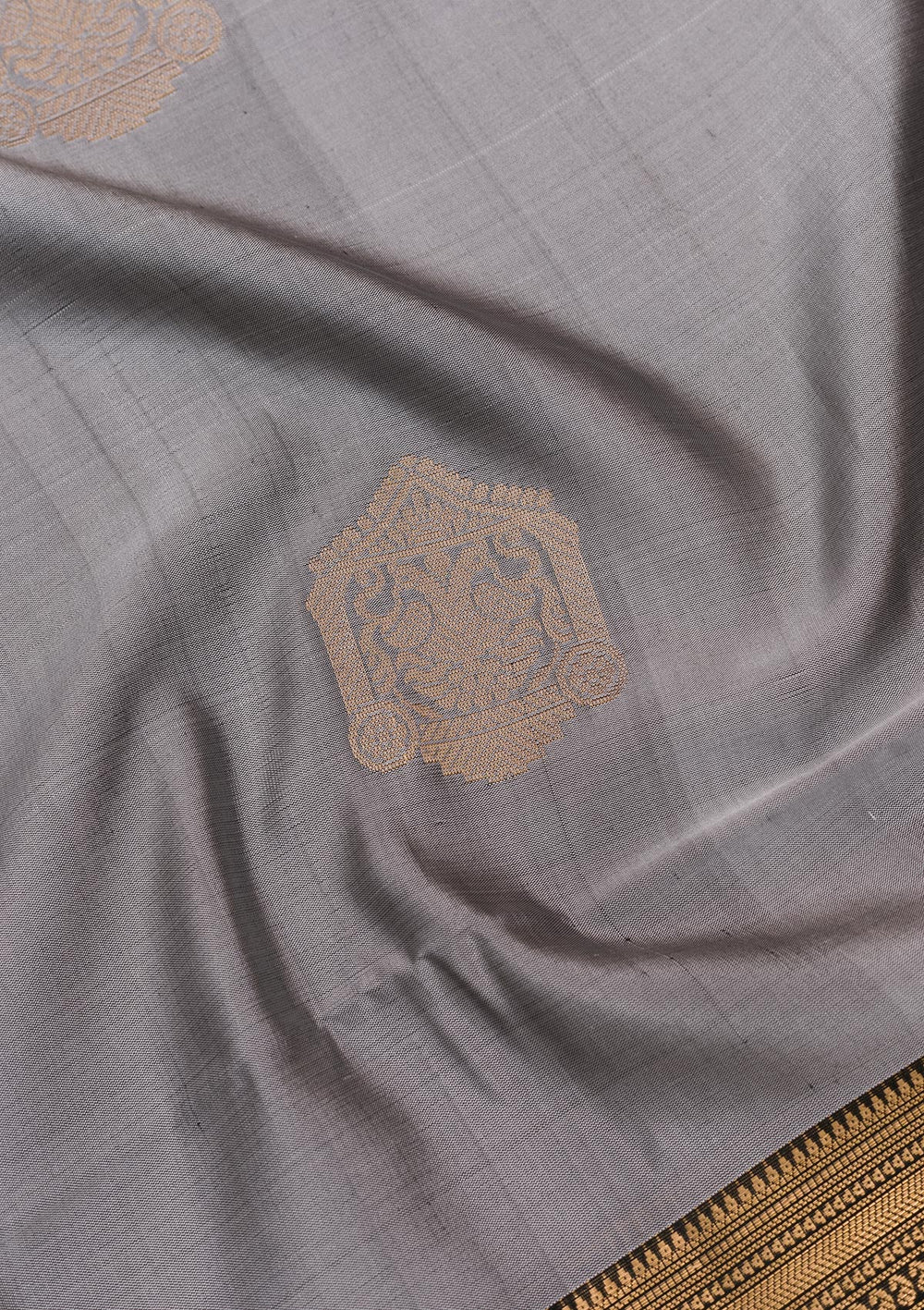 Black Zariwork Pure Silk Saree-Koskii