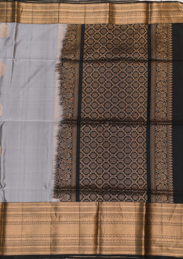 Black Zariwork Pure Silk Saree-Koskii